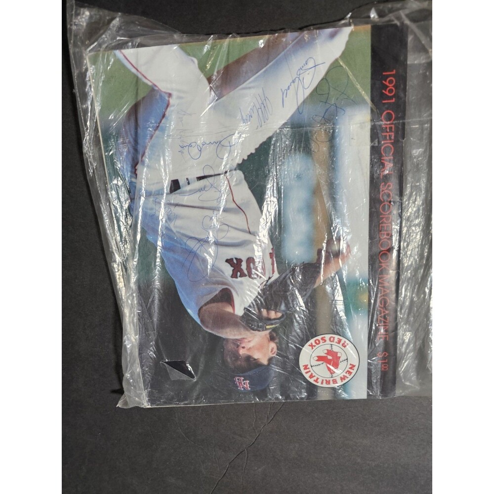 New Britain Red Sox 8/27 1991 Official Scorebook Signed By Team Frank Viola